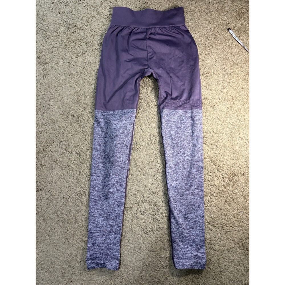 Gymshark Purple Seamless Leggings Women Small Purple/Gray Marl‎ Compression